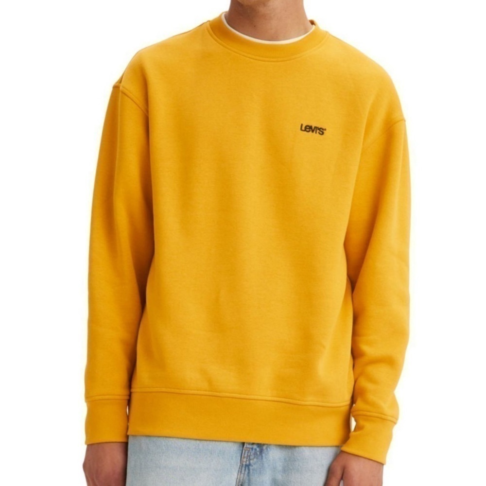 Levi's classic crew relaxed fit super soft fleece logo sweatshirt size large